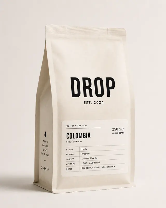 Bolsa de café minimalista